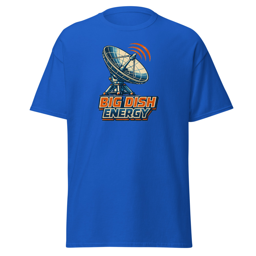 Funny Satellite Dish T-Shirt | Big Dish Energy Retro 80s TV Tee - Image 11