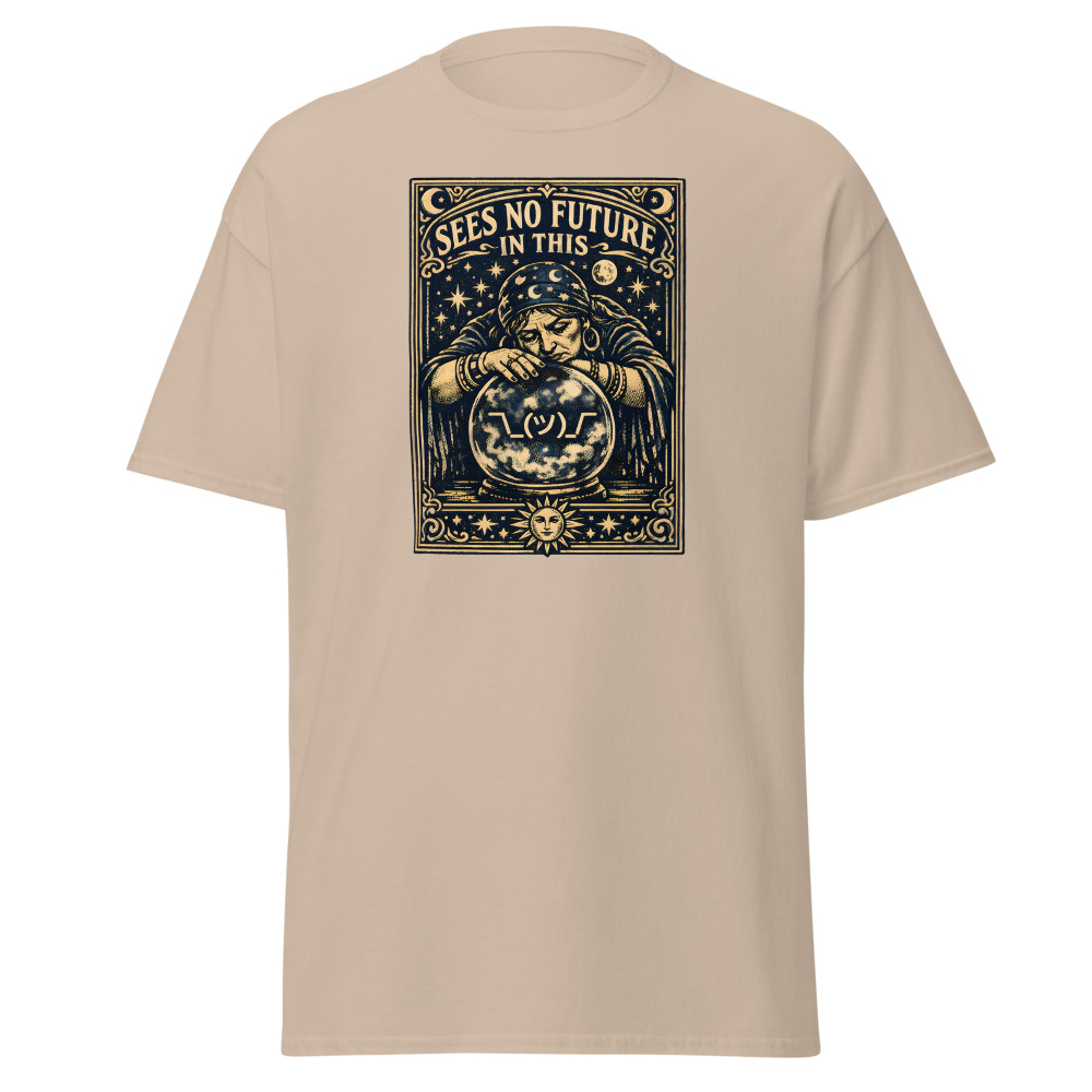 Funny Fortune Teller T-Shirt | Sees No Future in This Tarot Tee - Image 12