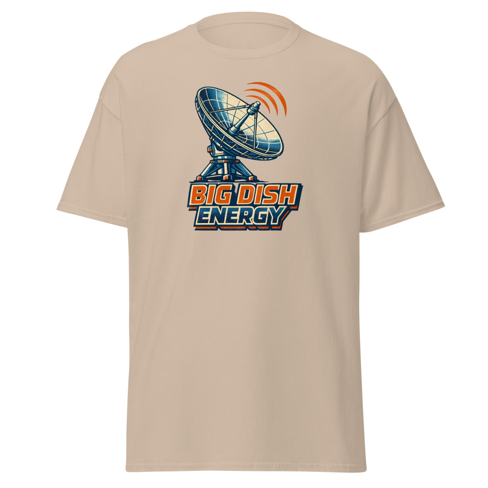 Funny Satellite Dish T-Shirt | Big Dish Energy Retro 80s TV Tee - Image 12