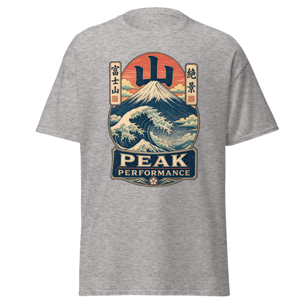 Retro Mount Fuji T-Shirt | Peak Performance Ukiyo-e Woodblock Tee - Image 13