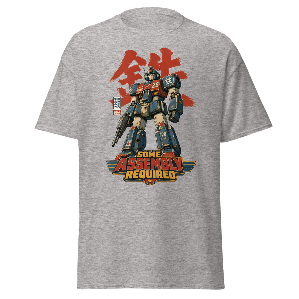 Retro Mecha Robot T-Shirt | Some Assembly Required Japanese Tee - Image 13