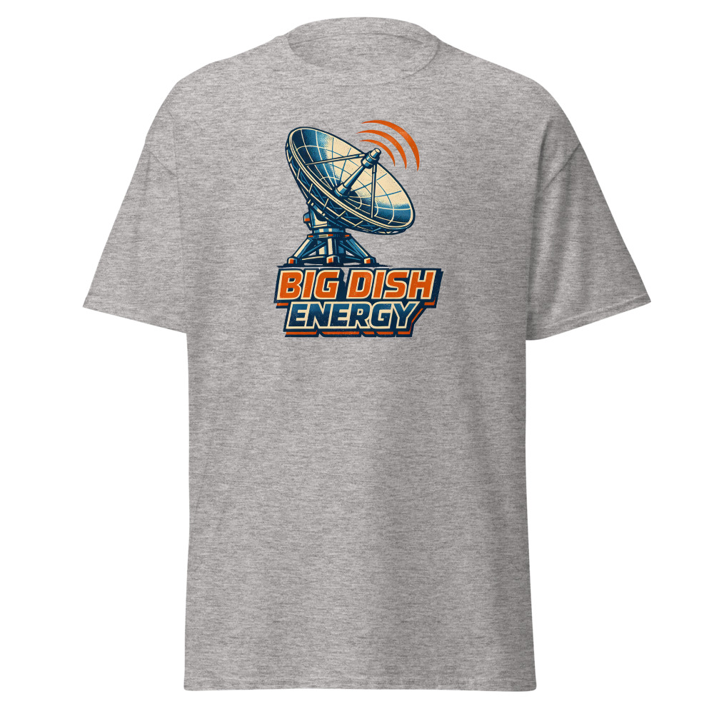 Funny Satellite Dish T-Shirt | Big Dish Energy Retro 80s TV Tee - Image 13