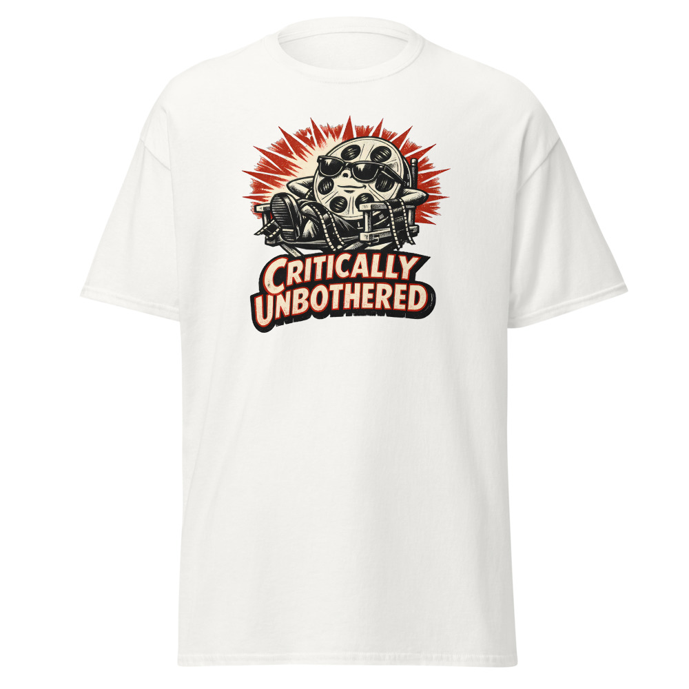 Funny Film Reel T-Shirt | Critically Unbothered Retro Cinema Tee - Image 2