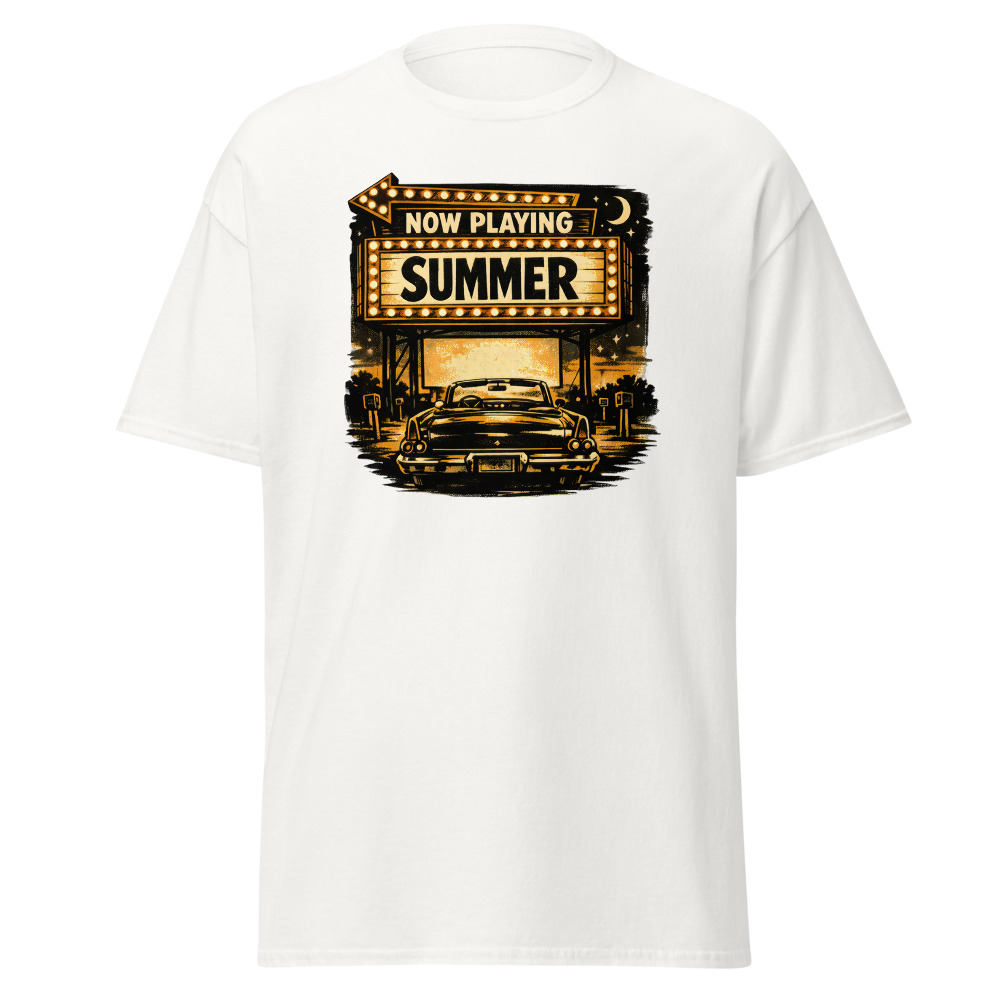 Retro Drive-In T-Shirt | Now Playing Summer Vintage Movie Night Tee - Image 2