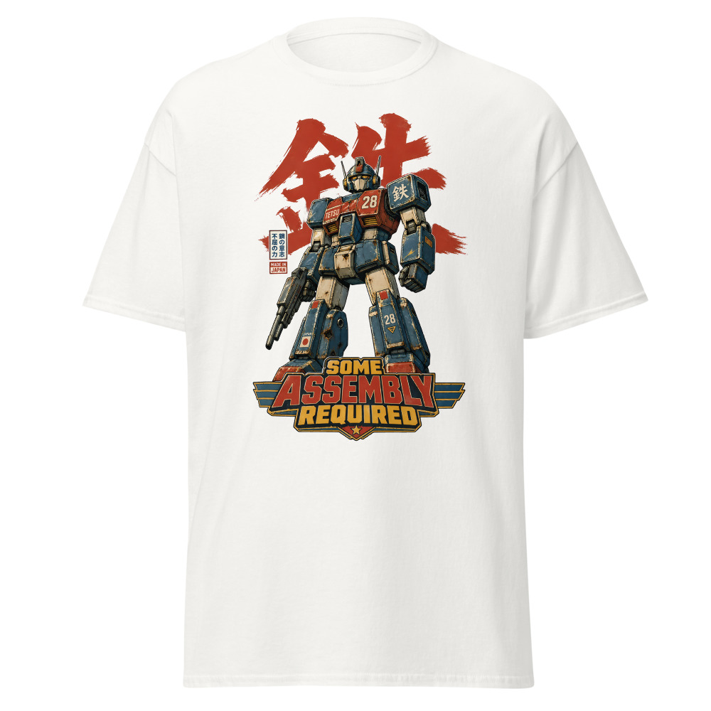 Retro Mecha Robot T-Shirt | Some Assembly Required Japanese Tee - Image 2