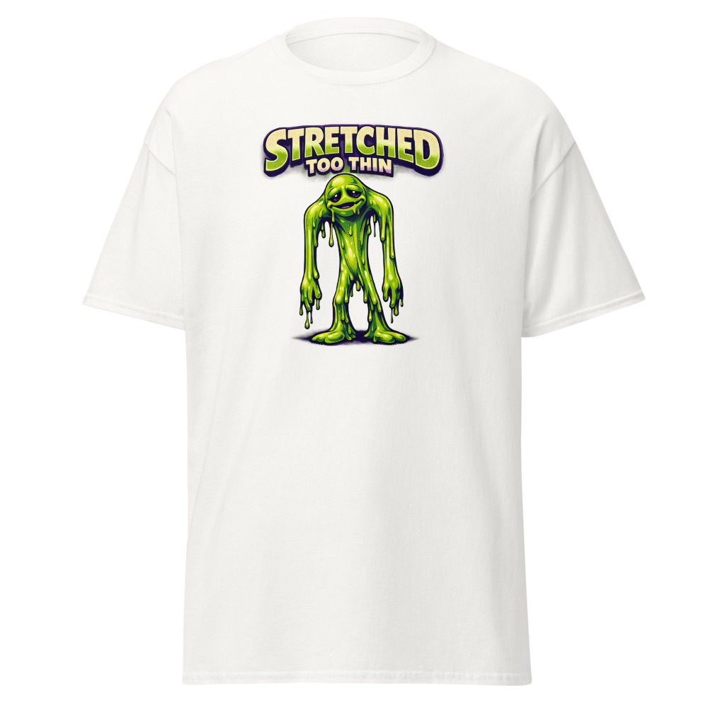 Retro Alien Toy T-Shirt | Stretched Too Thin Vintage 80s Sci-Fi Tee - Image 2