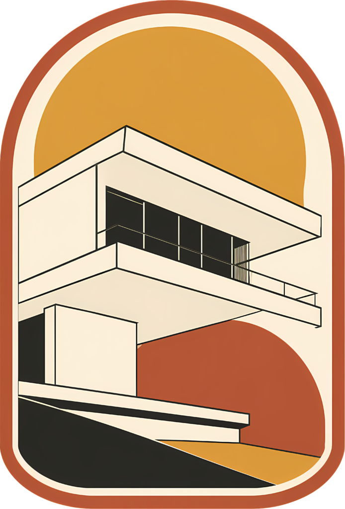 Bauhaus Architecture T-Shirt | Retro Cantilever Mid-Century Design Tee