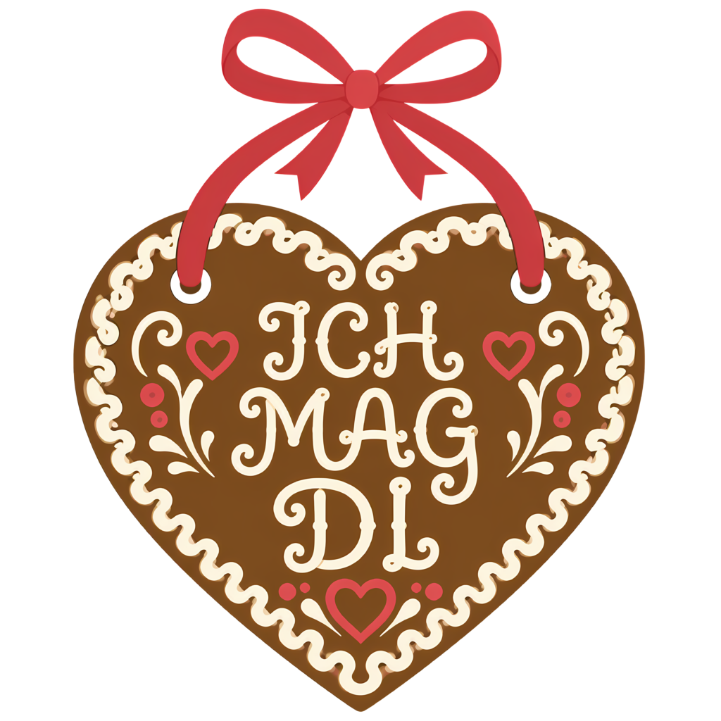 Retro Oktoberfest T-Shirt | Ich Mag Di Gingerbread Heart Folk Tee