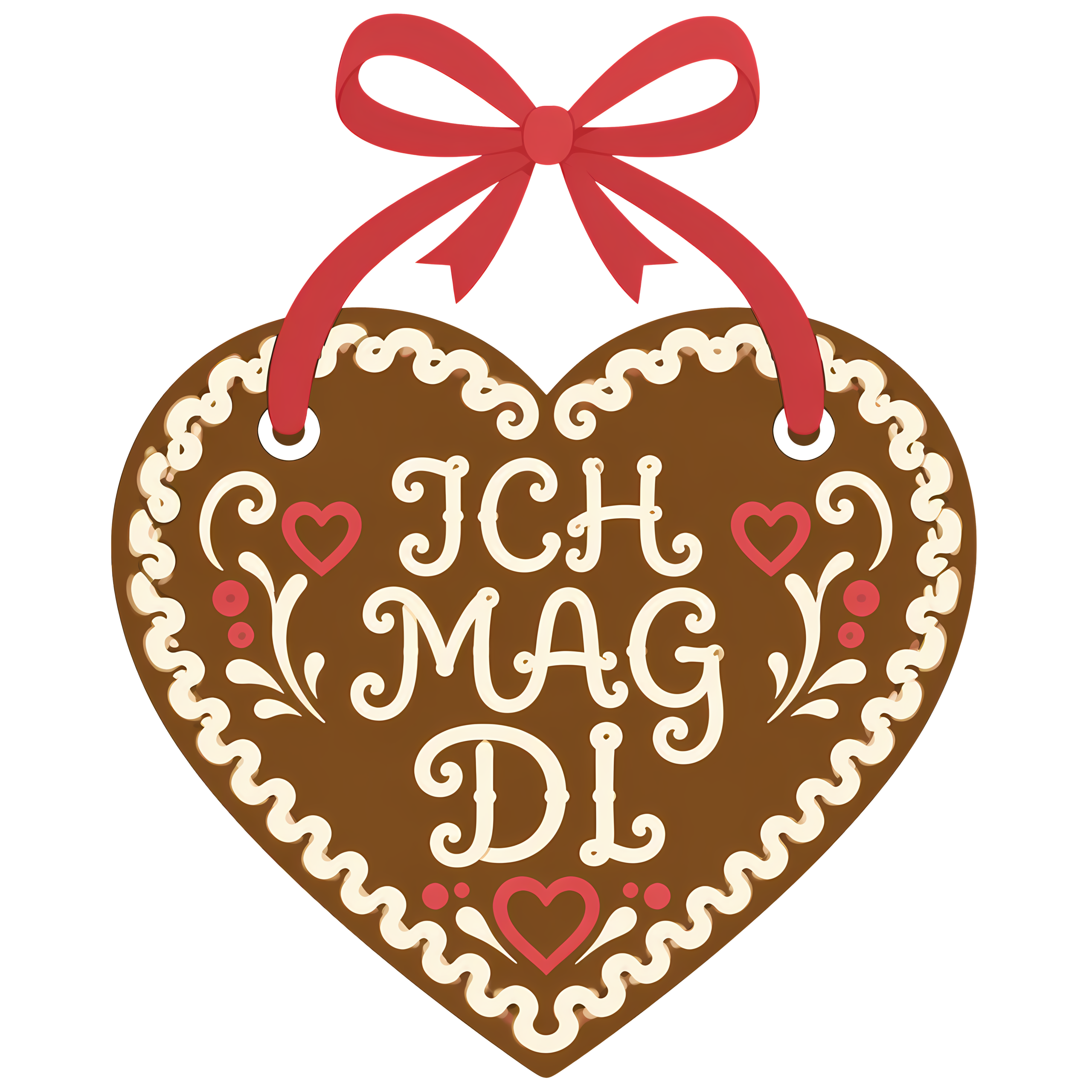 Retro Oktoberfest T-Shirt | Ich Mag Di Gingerbread Heart Folk Tee