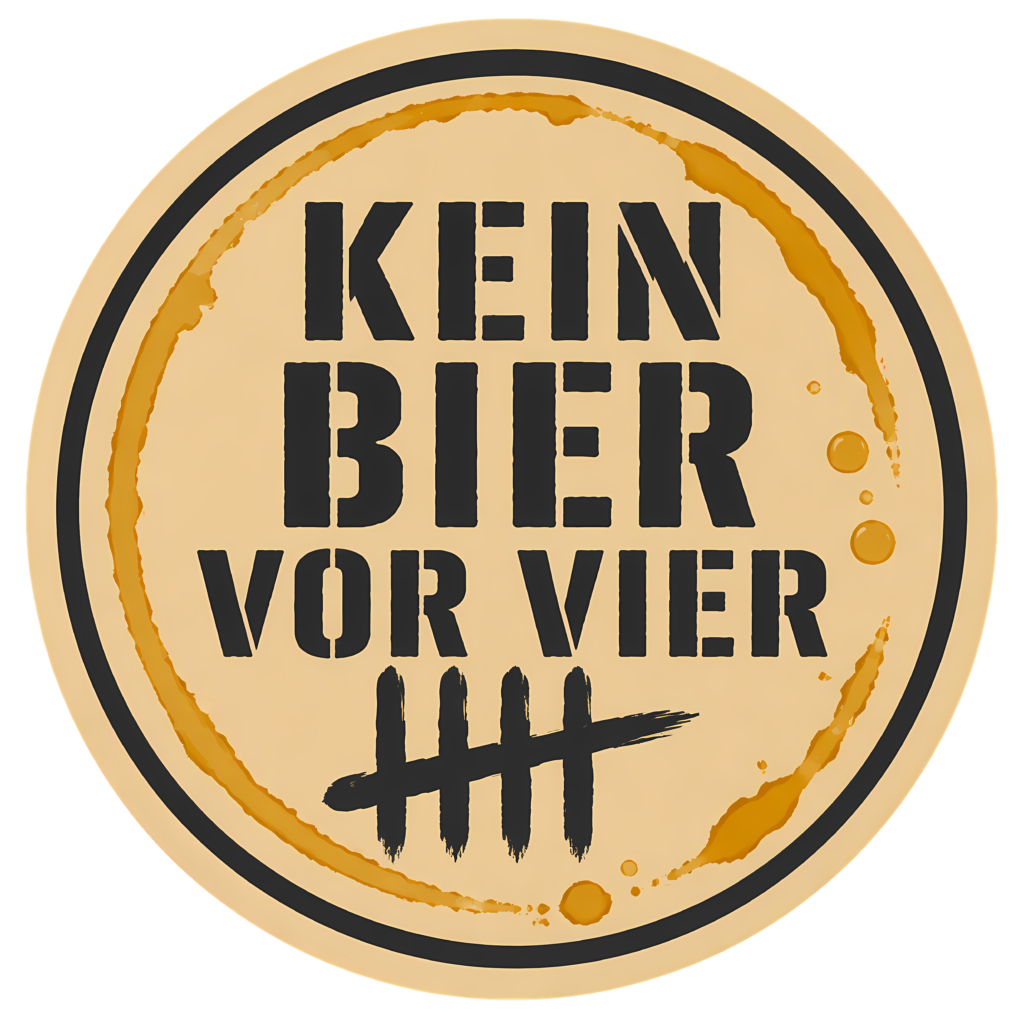 Retro Oktoberfest T-Shirt | Kein Bier Vor Vier German Beer Mat Tee