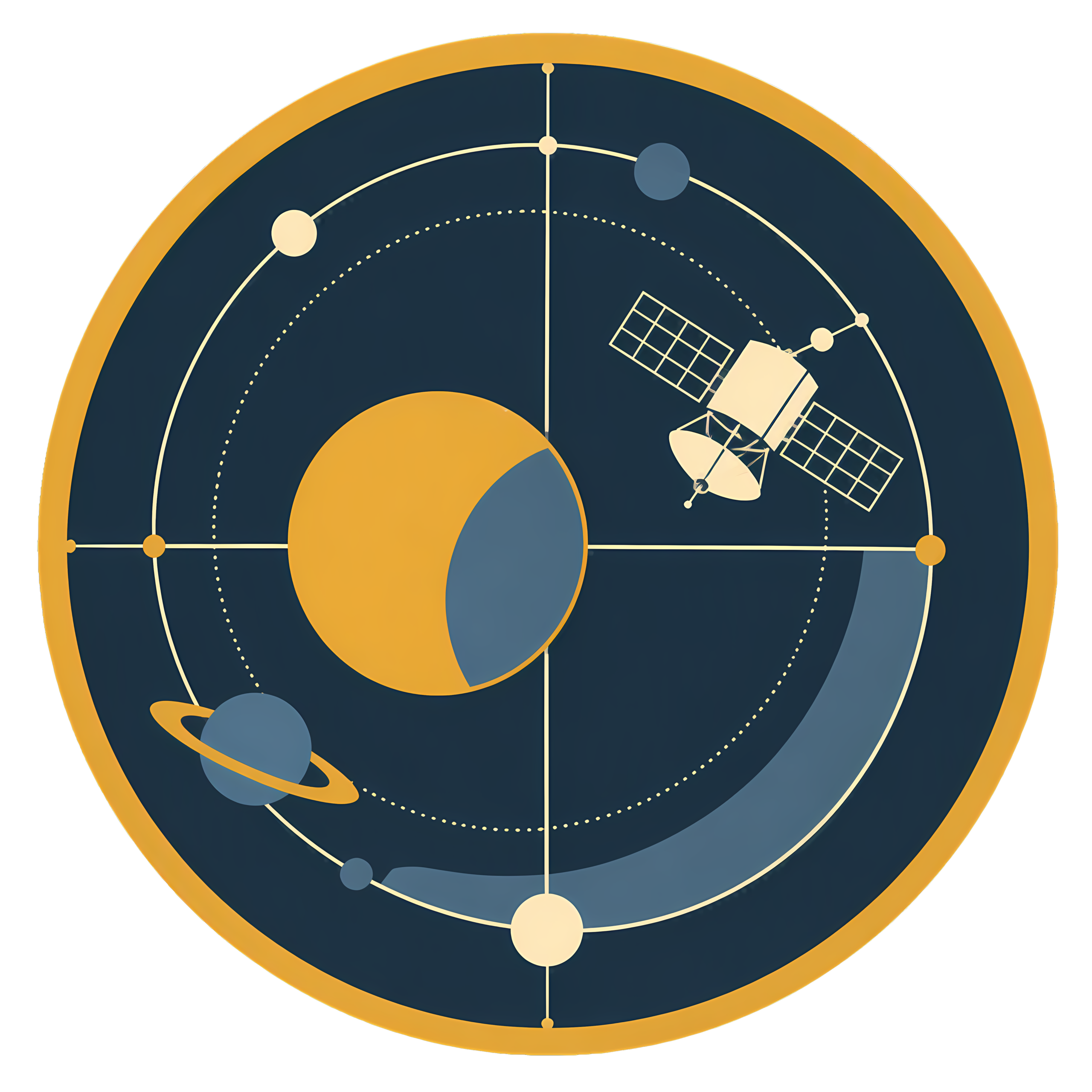 Retro Space Probe T-Shirt | 1970s Satellite Orbit Diagram Tee - Image 2