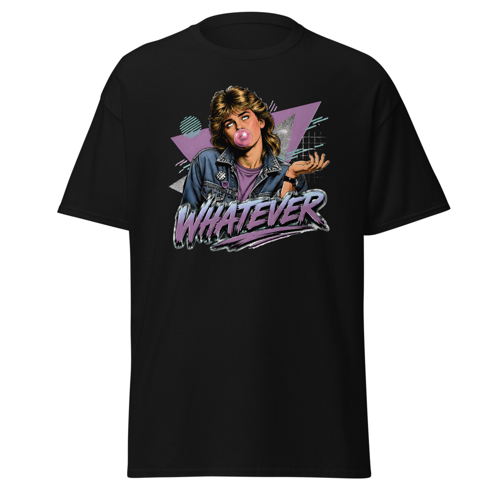 Funny 80s Teen T-Shirt | Whatever Retro 80s Slang Deadpan Tee - Image 3