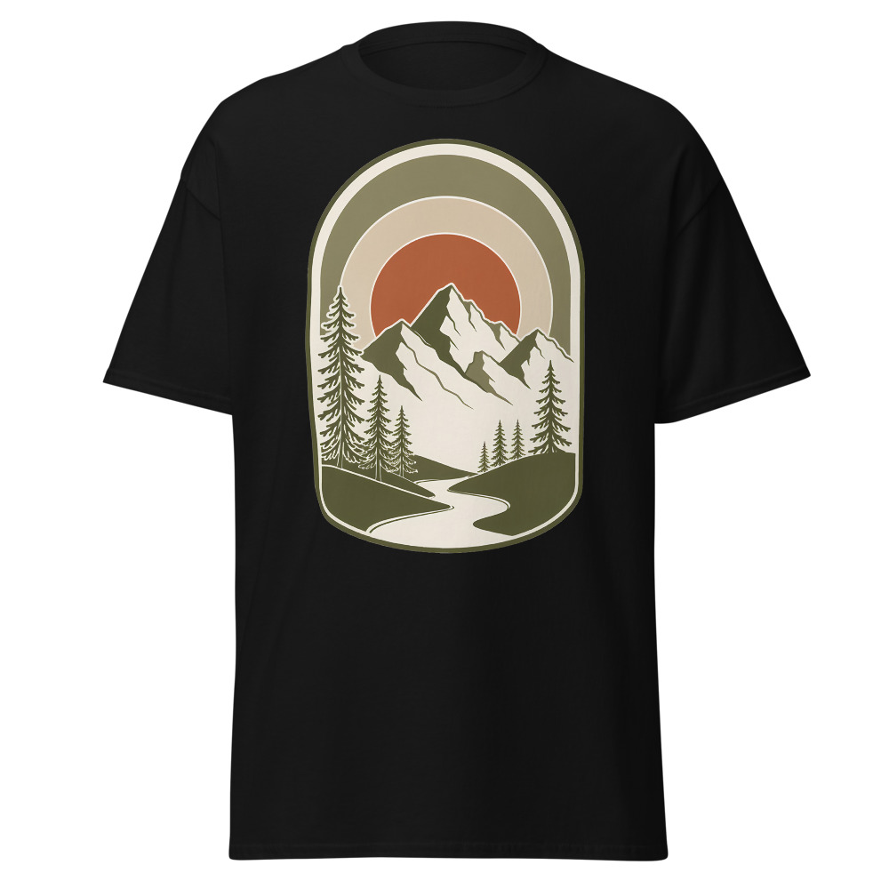 Retro Alpine Mountain T-Shirt | 1970s Peak Badge Outdoor Tee