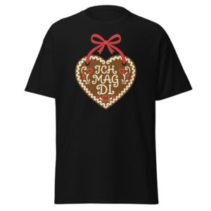 Retro Oktoberfest T-Shirt | Ich Mag Di Gingerbread Heart Folk Tee
