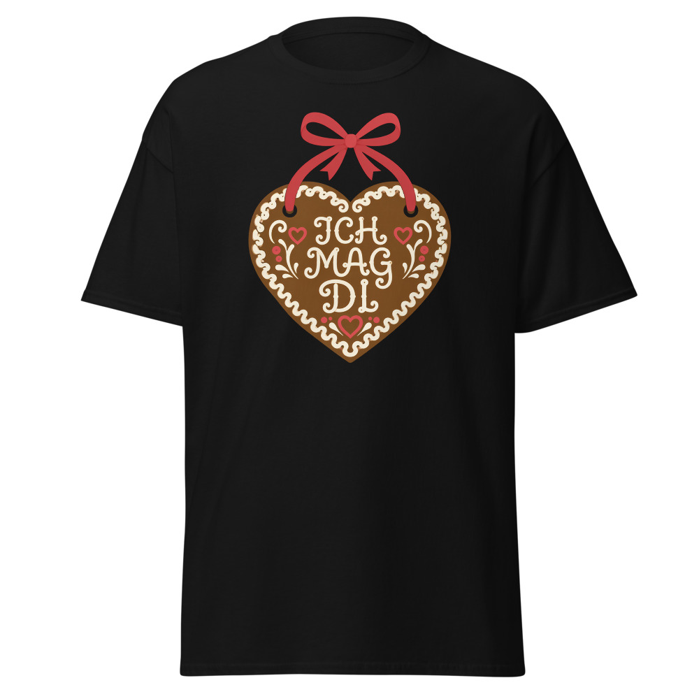 Retro Oktoberfest T-Shirt | Ich Mag Di Gingerbread Heart Folk Tee - Image 7