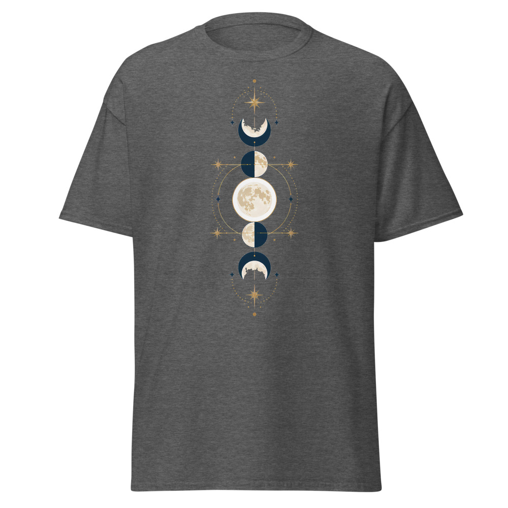 Celestial Moon Phases T-Shirt | Retro Lunar Alignment Diagram Tee - Image 5
