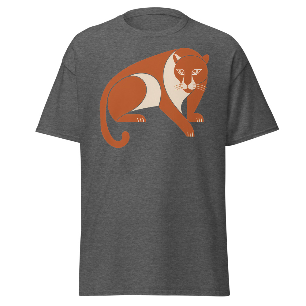 Mid-Century Panther T-Shirt | Retro Minimalist Big Cat Silhouette Tee - Image 4