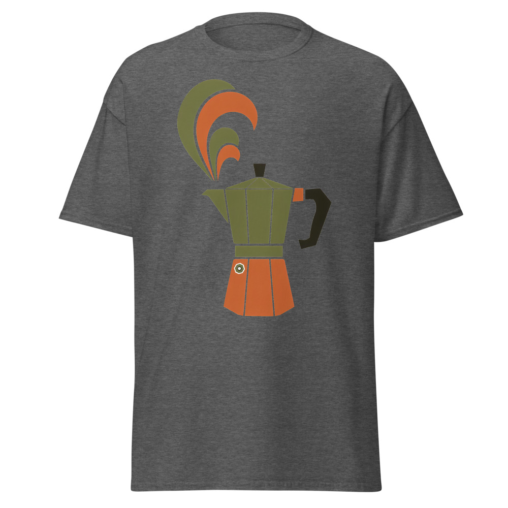 Retro Moka Pot T-Shirt | Italian Espresso Icon Vintage Coffee Tee - Image 4