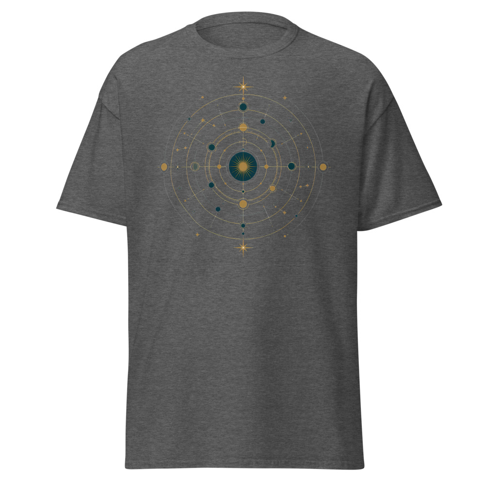 Celestial Astrolabe T-Shirt | Retro Constellation Orbit Diagram Tee - Image 5