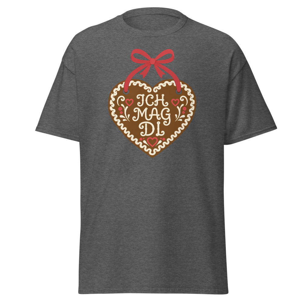 Retro Oktoberfest T-Shirt | Ich Mag Di Gingerbread Heart Folk Tee - Image 3