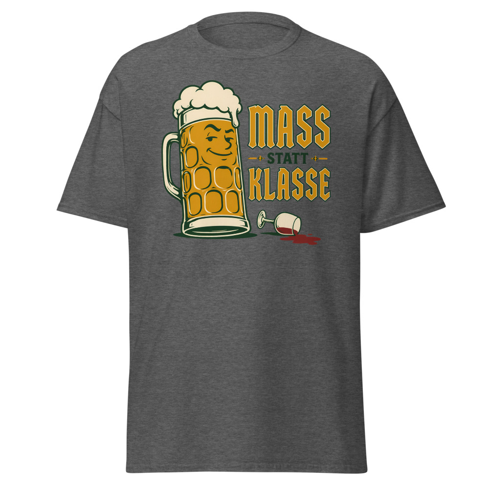 Vintage Oktoberfest T-Shirt | Mass Statt Klasse German Beer Pun Tee - Image 3