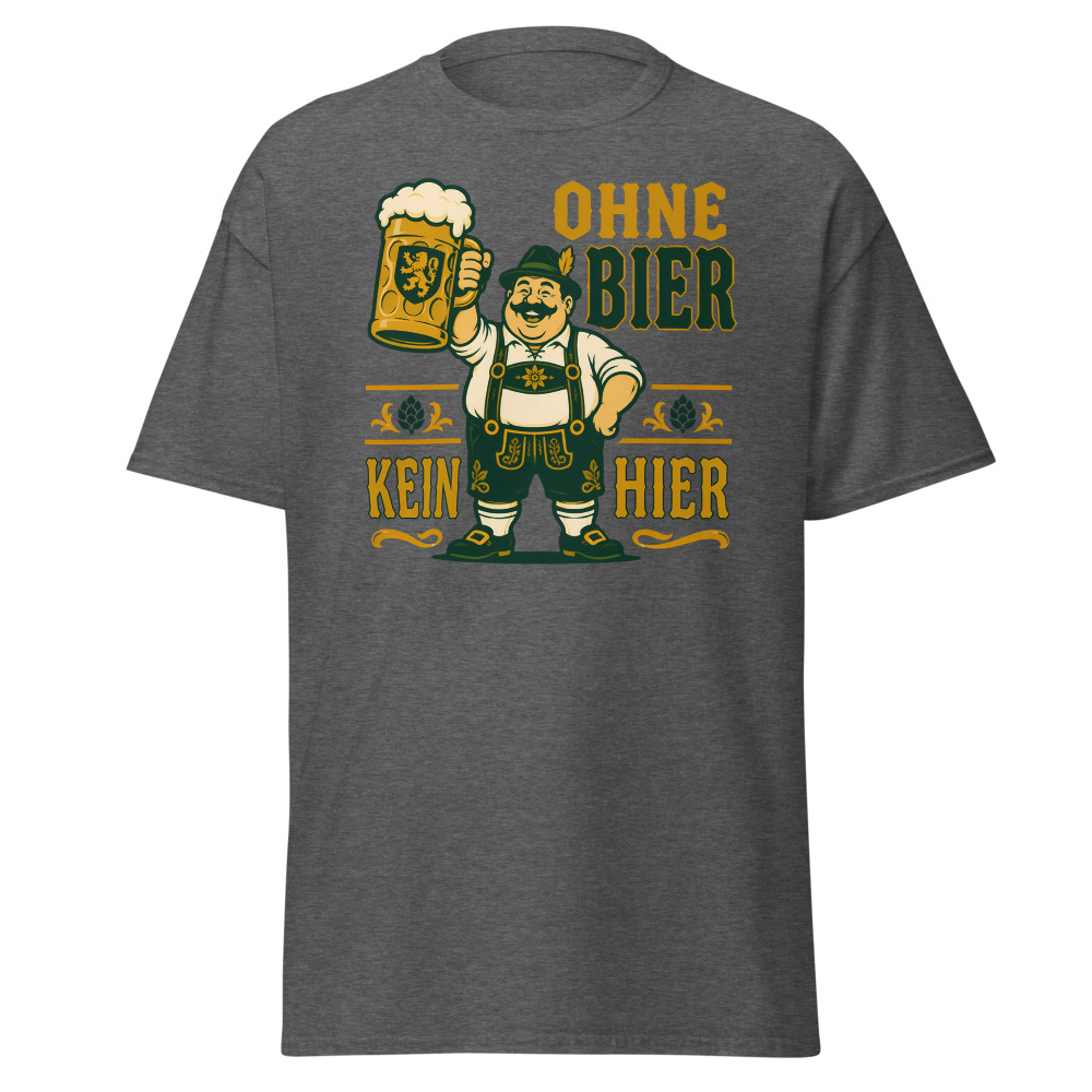 Retro Oktoberfest T-Shirt | Ohne Bier Kein Hier German Beer Fest Tee - Image 3