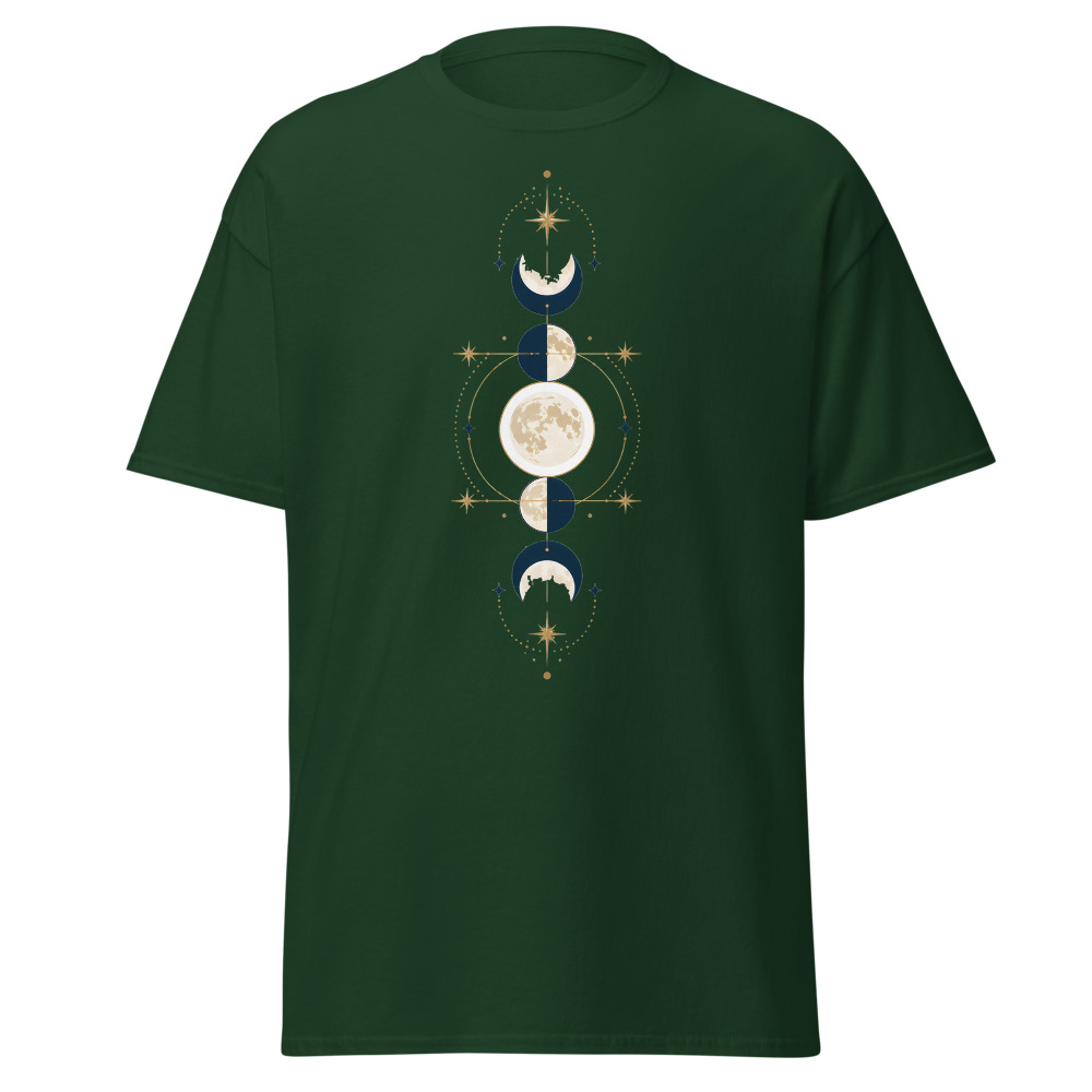Celestial Moon Phases T-Shirt | Retro Lunar Alignment Diagram Tee - Image 6