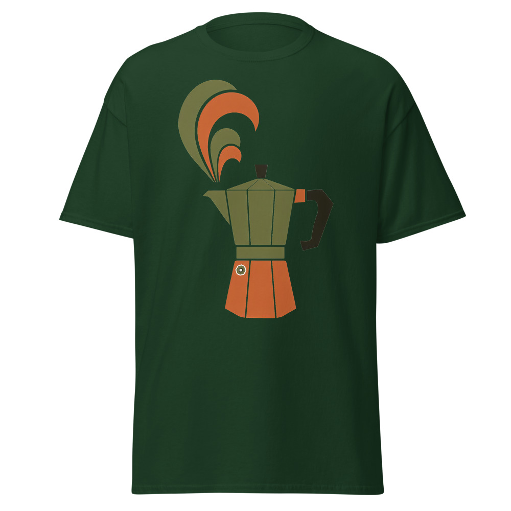 Retro Moka Pot T-Shirt | Italian Espresso Icon Vintage Coffee Tee - Image 5