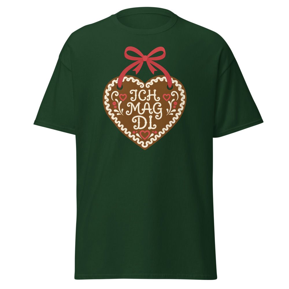 Retro Oktoberfest T-Shirt | Ich Mag Di Gingerbread Heart Folk Tee - Image 8