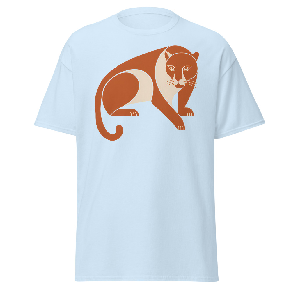 Mid-Century Panther T-Shirt | Retro Minimalist Big Cat Silhouette Tee - Image 6