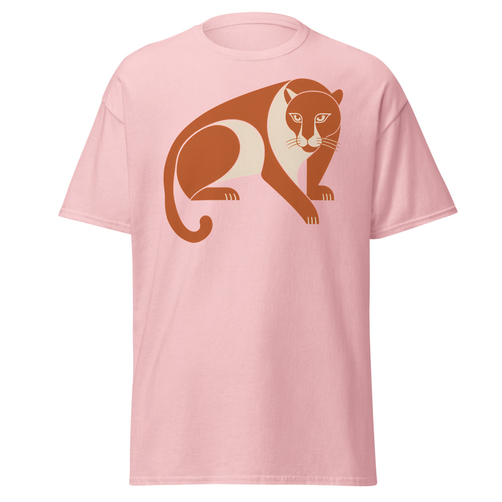 Mid-Century Panther T-Shirt | Retro Minimalist Big Cat Silhouette Tee - Image 7