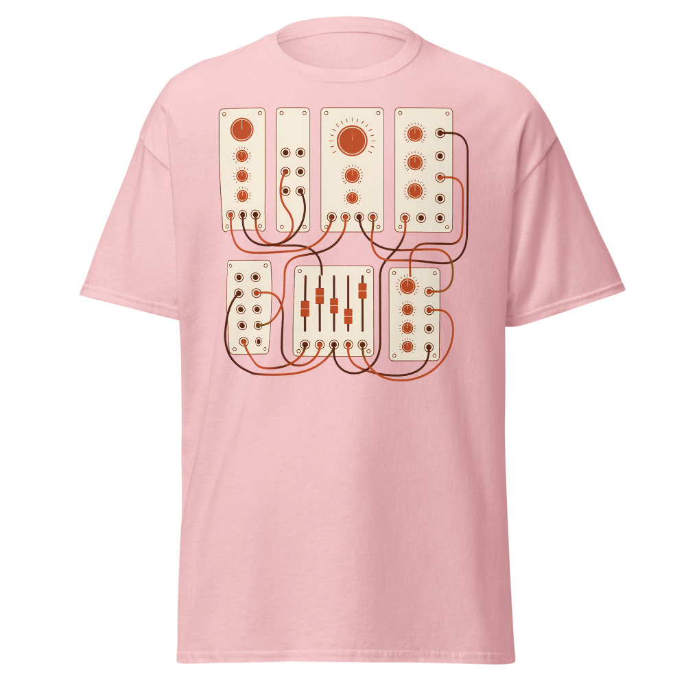 Vintage Modular Synth T-Shirt | Retro Patch Panel Line Art Music Tee - Image 7