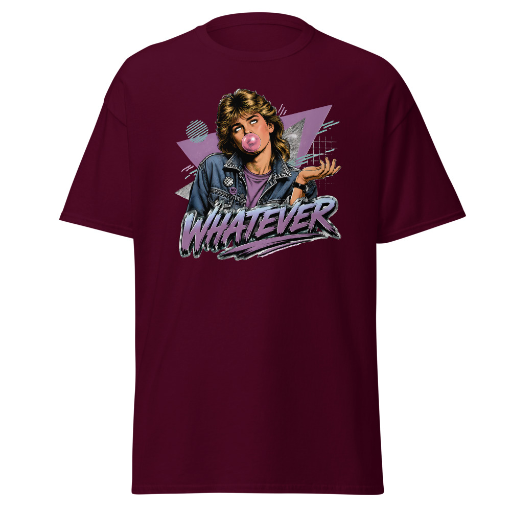 Funny 80s Teen T-Shirt | Whatever Retro 80s Slang Deadpan Tee - Image 8