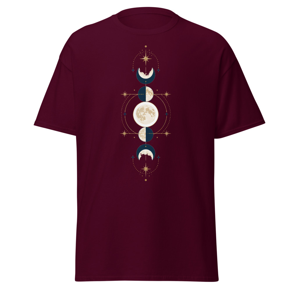 Celestial Moon Phases T-Shirt | Retro Lunar Alignment Diagram Tee - Image 9