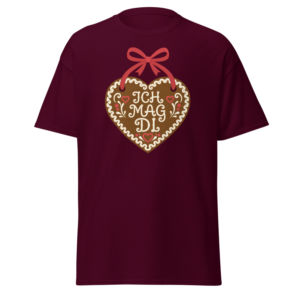Retro Oktoberfest T-Shirt | Ich Mag Di Gingerbread Heart Folk Tee - Image 10