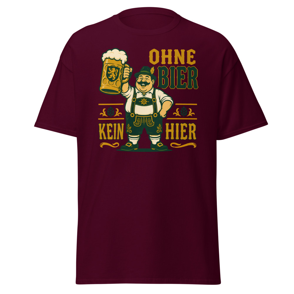 Retro Oktoberfest T-Shirt | Ohne Bier Kein Hier German Beer Fest Tee - Image 10