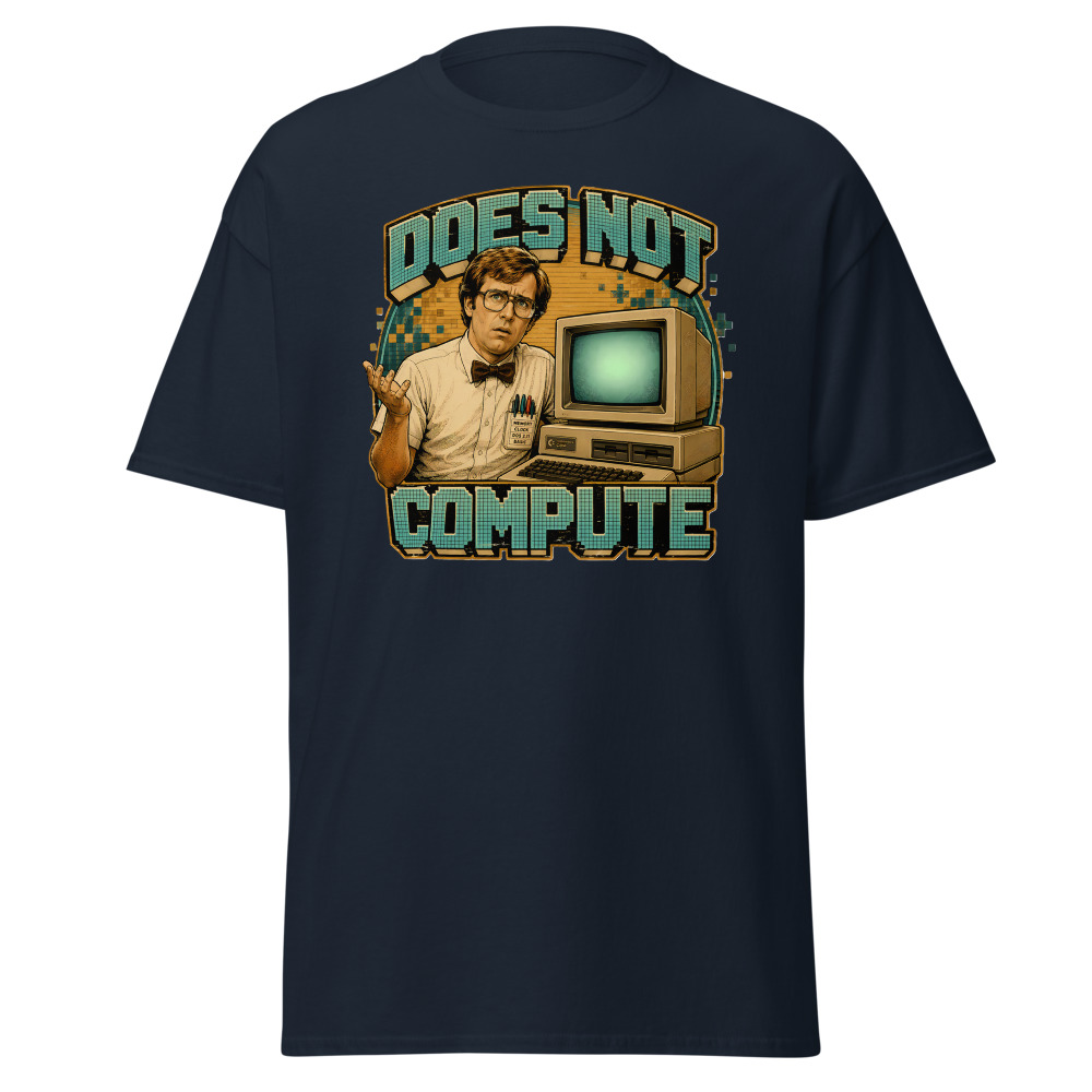 Funny 80s Nerd T-Shirt | Does Not Compute Retro 80s Slang Computer Tee - Image 9