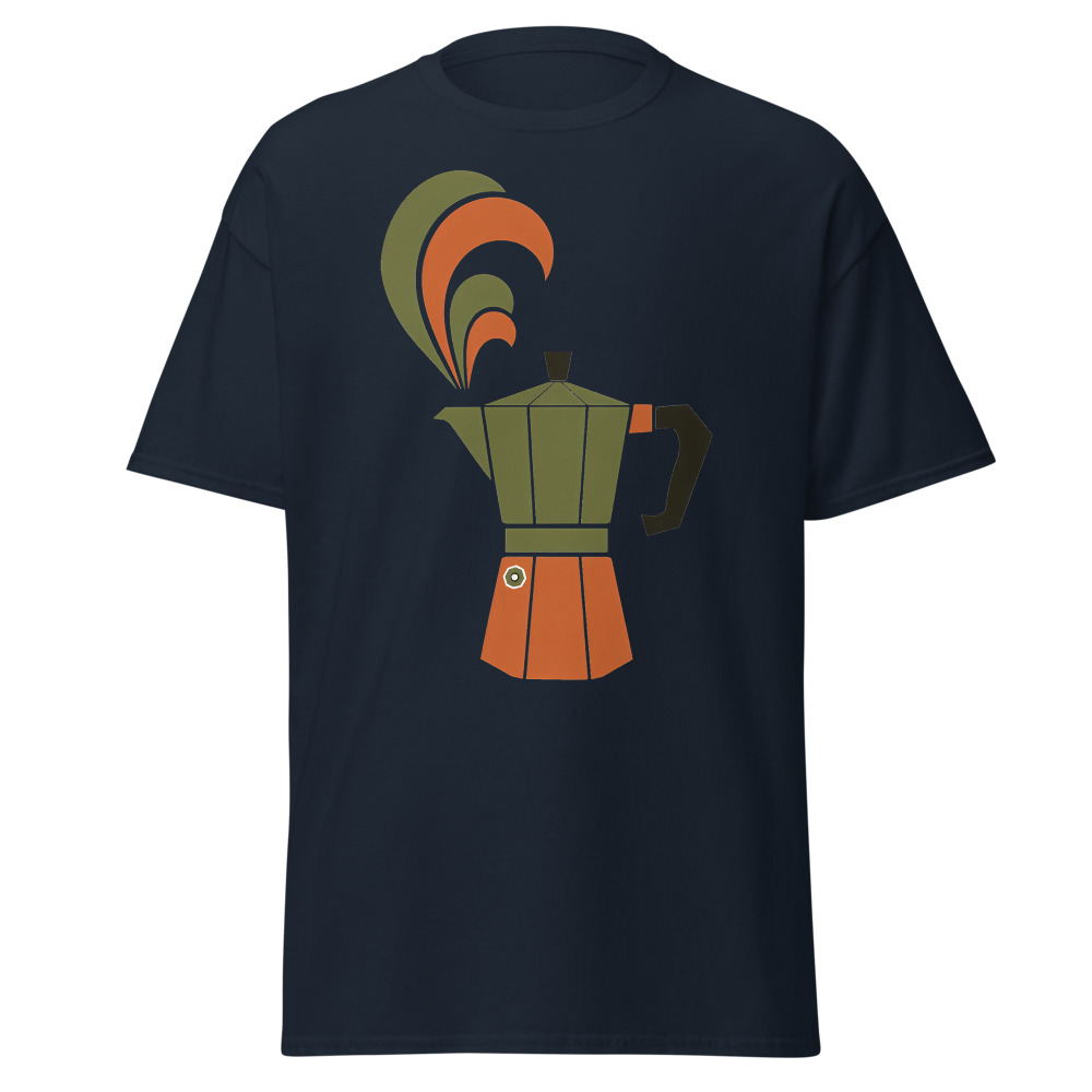 Retro Moka Pot T-Shirt | Italian Espresso Icon Vintage Coffee Tee - Image 9