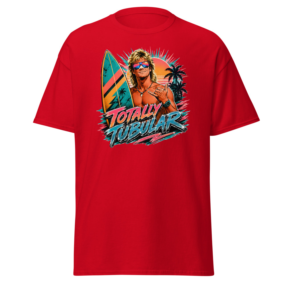 Funny 80s Surfer T-Shirt | Totally Tubular Retro 80s Slang Beach Tee - Image 10
