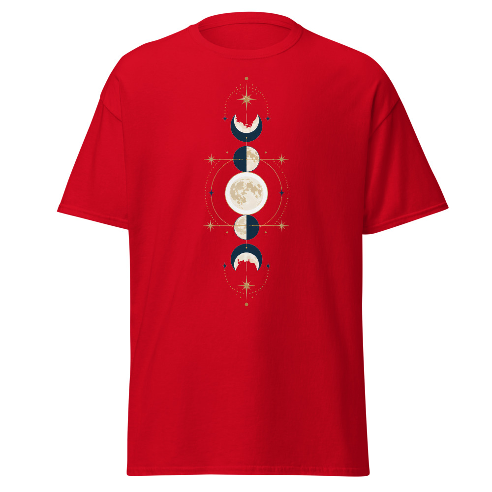 Celestial Moon Phases T-Shirt | Retro Lunar Alignment Diagram Tee - Image 11