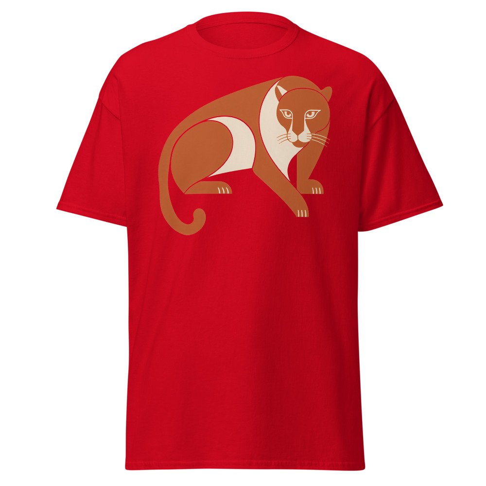 Mid-Century Panther T-Shirt | Retro Minimalist Big Cat Silhouette Tee - Image 10