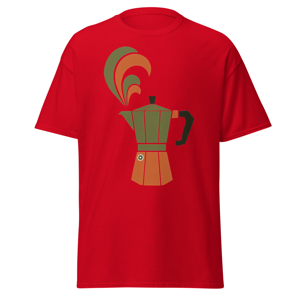 Retro Moka Pot T-Shirt | Italian Espresso Icon Vintage Coffee Tee - Image 10