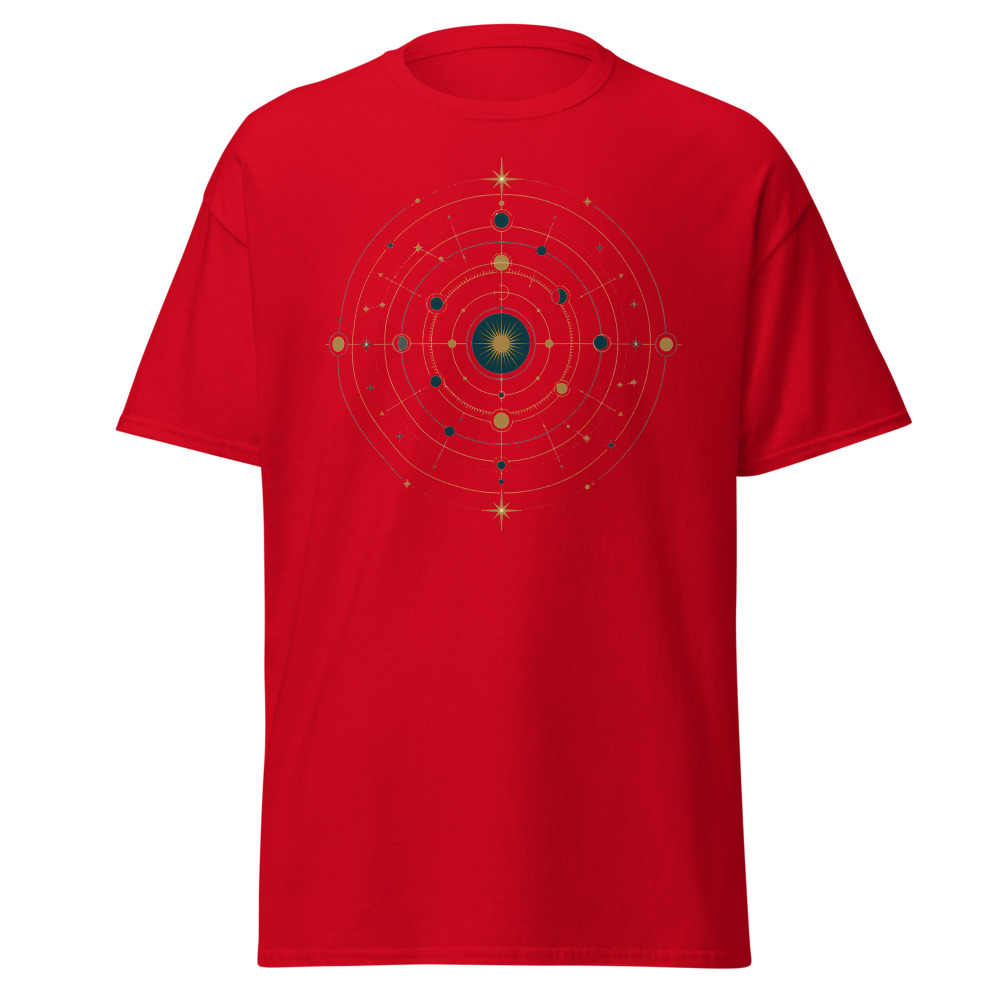 Celestial Astrolabe T-Shirt | Retro Constellation Orbit Diagram Tee - Image 11