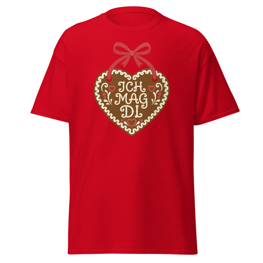 Retro Oktoberfest T-Shirt | Ich Mag Di Gingerbread Heart Folk Tee - Image 12