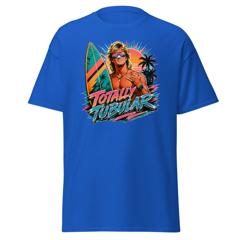 Funny 80s Surfer T-Shirt | Totally Tubular Retro 80s Slang Beach Tee - Image 11