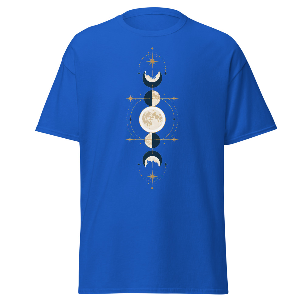 Celestial Moon Phases T-Shirt | Retro Lunar Alignment Diagram Tee - Image 12