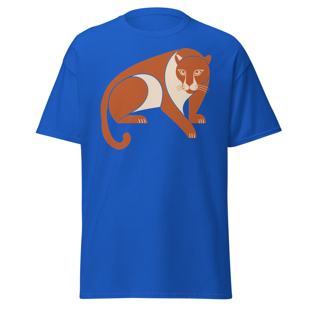 Mid-Century Panther T-Shirt | Retro Minimalist Big Cat Silhouette Tee - Image 11