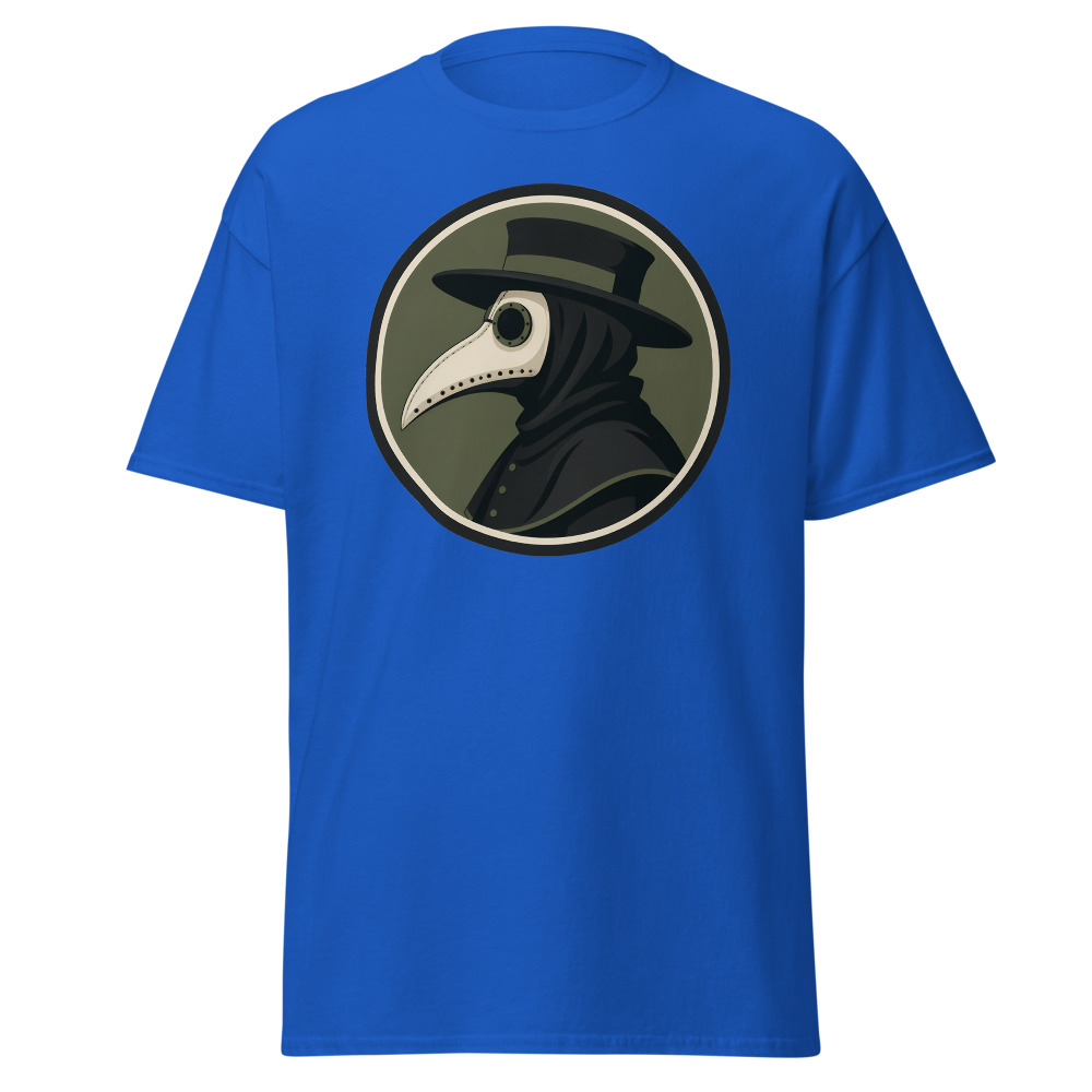 Vintage Plague Doctor T-Shirt | Retro Bird Mask Silhouette Horror Tee - Image 11