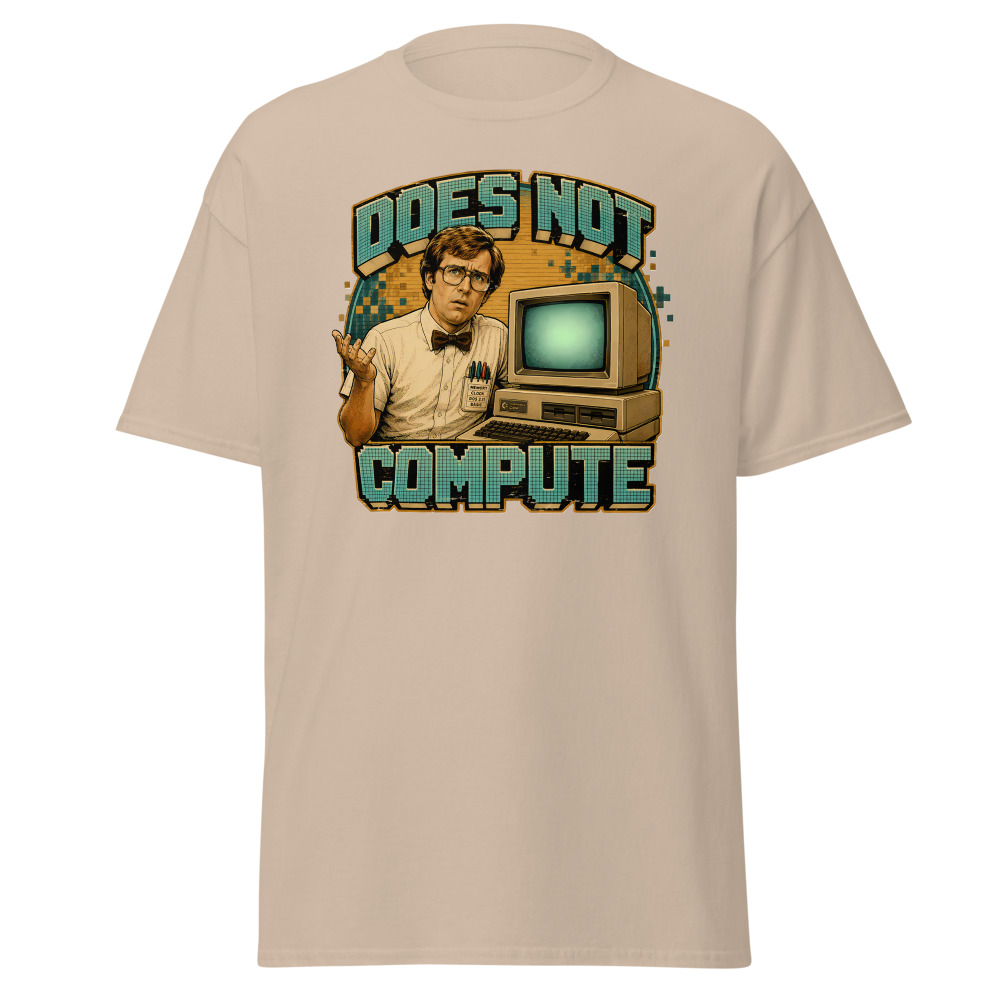 Funny 80s Nerd T-Shirt | Does Not Compute Retro 80s Slang Computer Tee - Image 12