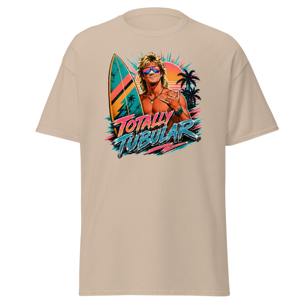 Funny 80s Surfer T-Shirt | Totally Tubular Retro 80s Slang Beach Tee - Image 12